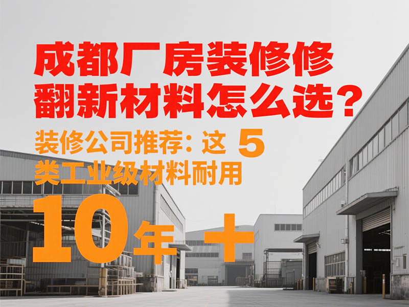 成都廠房裝修翻新材料怎么選？裝修公司推薦：這 5 類工業(yè)級(jí)材料耐用 10 年 +