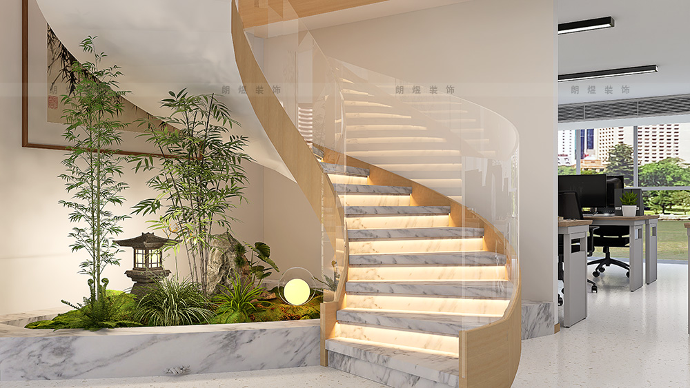 辦公室?jiàn)A層旋轉(zhuǎn)樓創(chuàng)意設(shè)計(jì)與微景造型效果圖