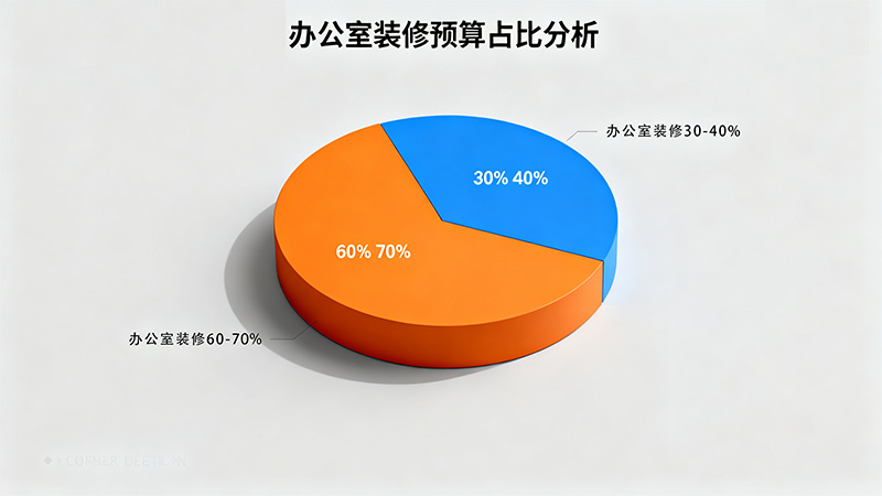 辦公室裝修拆改、水電、吊頂、墻面地面占總預算的30%-40%